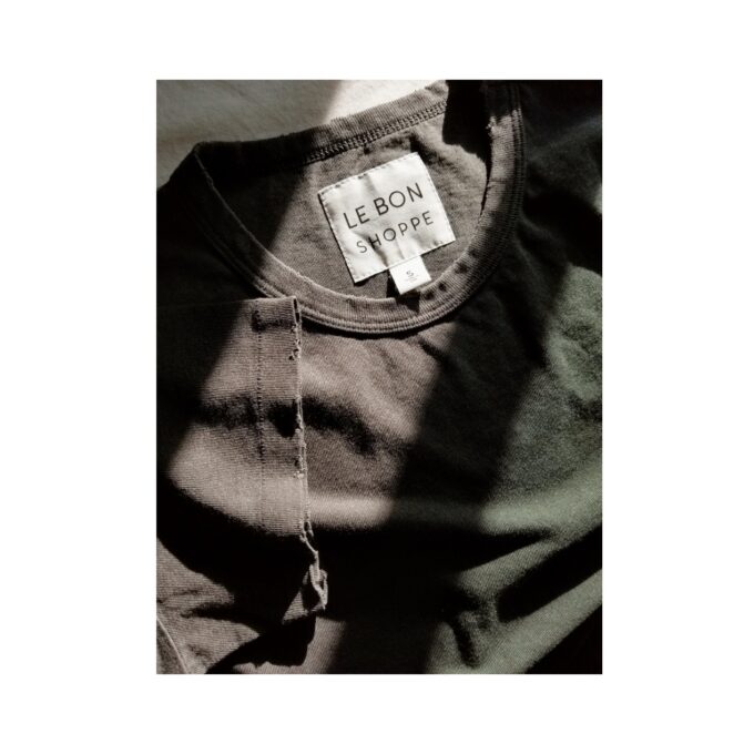 T-shirt z Bawełny Organicznej Vintage Boy Grey Le Bon Shoppe - L